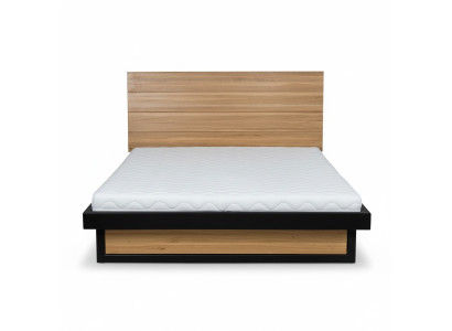 Bed Dubbel bed Eiken Huwelijksbed Houten bed 120x200 Bedframe Massief Meubilair Bedden