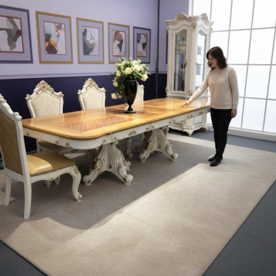 Barok Rococo stijl meubels Eettafel Tafels Eetkamer set Gesneden