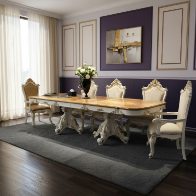 Barok Rococo stijl meubels Eettafel Tafels Eetkamer set Gesneden