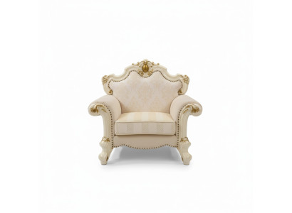 Textiel fauteuil 1-zits bank gestoffeerde banken Design Klassiek Luxe Barok