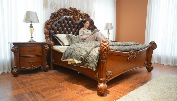 Bed bekleding ontwerp luxe dubbele hotelbedden slaapkamer decoratie leer