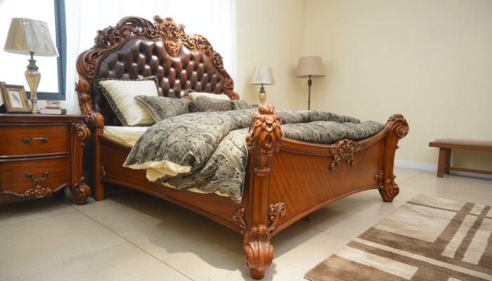 Bed bekleding ontwerp luxe dubbele hotelbedden slaapkamer decoratie leer
