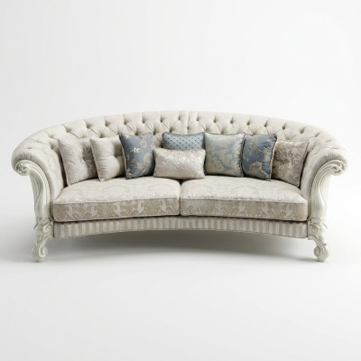 Klassieke vierzits woonkamer bankstel stof barok rococo luxe sofa