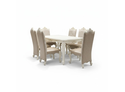 Barok Antiek Stijl Eettafel Tafel Echt Hout Klassieke Designer Tafels