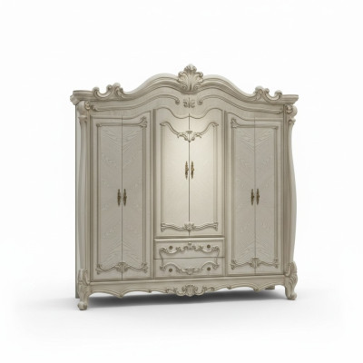 Klassieke antieke stijl kledingkast kast hout garderobe slaapkamer barok