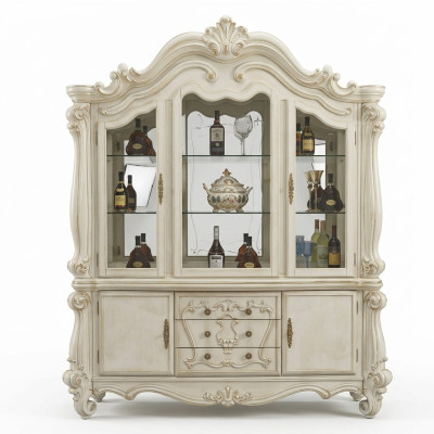 Luxe etalage vitrine vitrines glazen kast antieke stijl barok rococo.