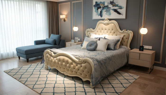 Ontwerpbed Luxe Dubbele Slaapkamer Decoratie Bedden Lederen Hotel 180x200cm