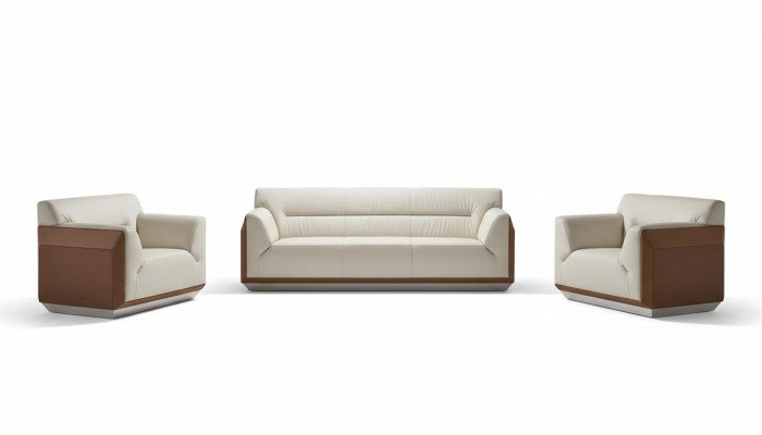 Sofagarnituur 3+1+1 zits Set Design Sofas Gestoffeerde Bankstellen Lederen Relax