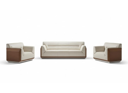 Sofagarnituur 3+1+1 zits Set Design Sofas Gestoffeerde Bankstellen Lederen Relax