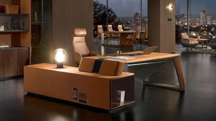 Ontwerpbureau werkkamer set fauteuil hoekbureau compleet set