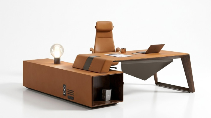 Ontwerpbureau werkkamer set fauteuil hoekbureau compleet set