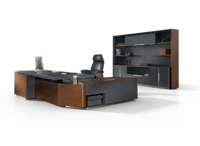 Schrijftafel set kantoor inrichting tafel directeursstoel kast meubilair nieuw