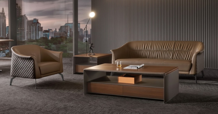 Bankstel set ontwerp banken bekleding decor banken leer ontspan moderne