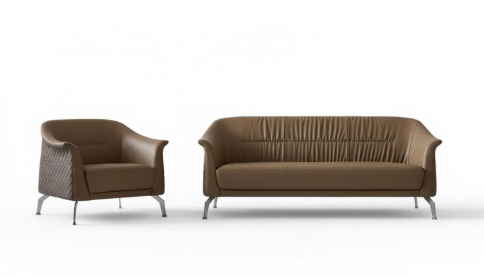 Bankstel set ontwerp banken bekleding decor banken leer ontspan moderne