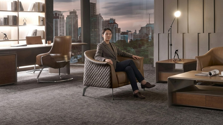 Fauteuil lederen televisiebank 1-zitsbank bank ontspanning luxe bekleding enkele zitter.