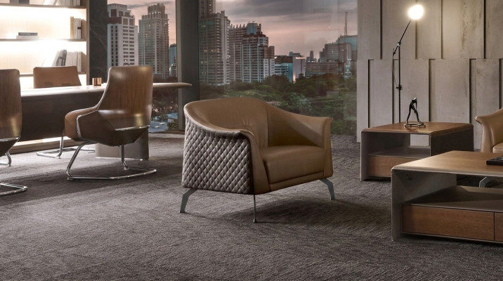 Fauteuil lederen televisiebank 1-zitsbank bank ontspanning luxe bekleding enkele zitter.