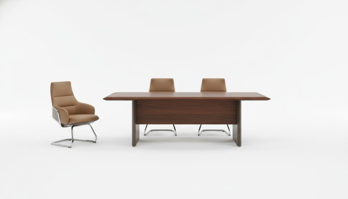 Vergadertafel Tafel 240cm Vergadertafel Vergaderstoelen 6 Stoelen