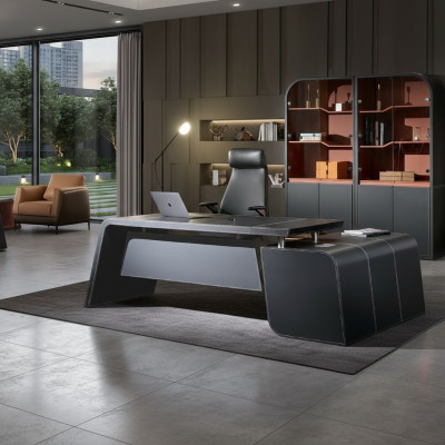 Hoekbureau bureau archiefkast kast stoel kantoor inrichting set