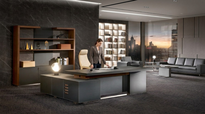 Bureau van leer Kantoor tafels Designer inrichting Tafel Meubels Stoel