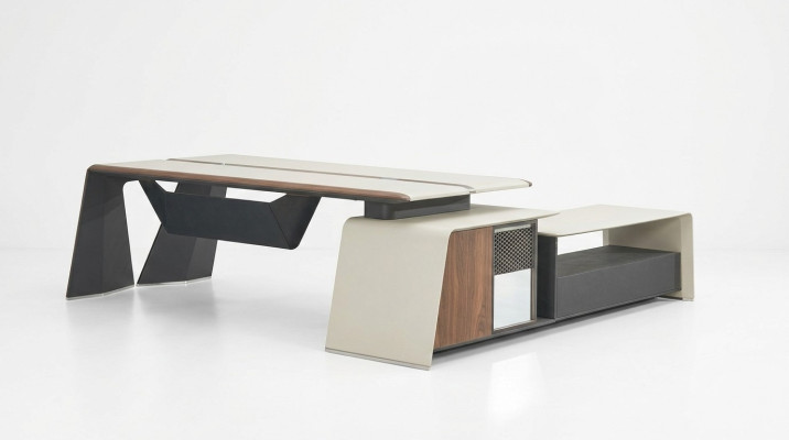 Hoekbureau Kantoor Chef Inrichting Kamer Meubels Ontwerp Bureaus