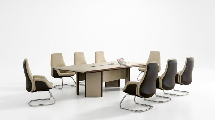 Conferentietafel 6 stoelen Stoel Tafel Vergadering Kantoor Inrichting 7-delige set