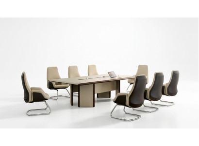 Conferentietafel 6 stoelen Stoel Tafel Vergadering Kantoor Inrichting 7-delige set