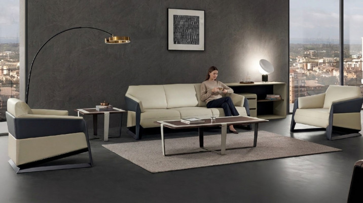 Sofa set 3-zits set decoratie design banken gestoffeerde banken lederen ontspanning