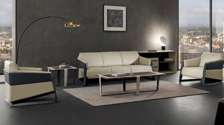 Sofa set 3-zits set decoratie design banken gestoffeerde banken lederen ontspanning