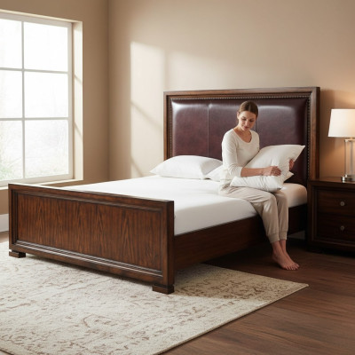 Houten bedden hotel 180x200 cm meubels slaapkamer bed Massief houten bed Barok.
