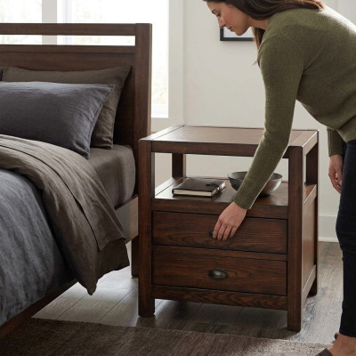 Nachtkastje Houten nachtkastjes Tafel Consolen Nacht Moderne stijl Console Hout Nieuw