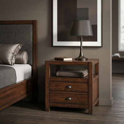 Nachtkastje Houten nachtkastjes Tafel Consolen Nacht Moderne stijl Console Hout Nieuw