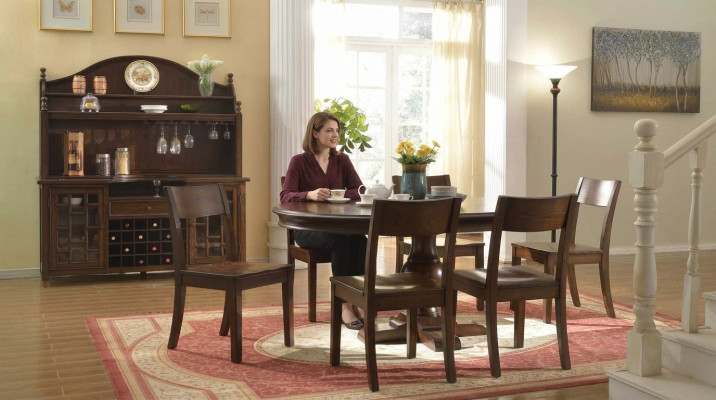 Set Complete Eettafel 6x Stoelen Eetkamer Set Eetgroep Houten Tafel Tafels 7-delig