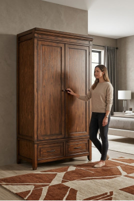 Kledingkast Hout Kast Landhuis Kasten Meubels Slaapkamer