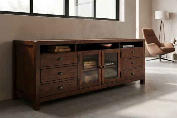 RTV Sideboard Kast Laden Hout Laag Kast Rek 196cm Woonkamer