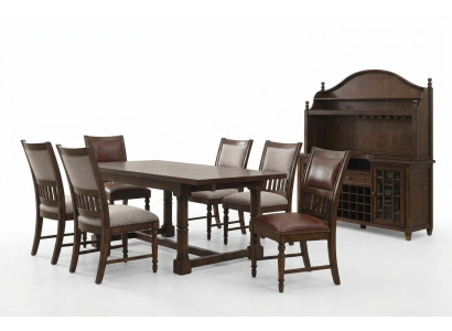 Eetkamer Set Eettafel 6 Stoelen dressoir Tafels Hout Design Groep Ensemble 9-delig