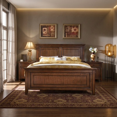Bed Design Luxe Hotel Bedden Slaapkamer Dubbel Hout Nieuw Landhuis