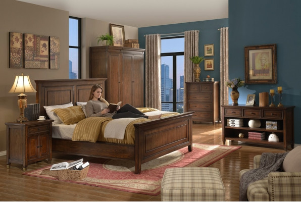 Bed Nachtkastje Kledingkast 7-delig Slaapkamer Design Luxe Set Bedsets