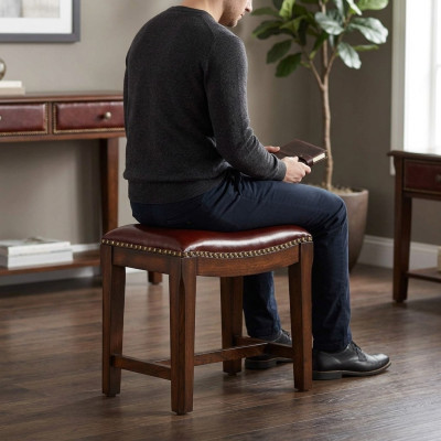 Hocker Zitkruk Kaptafel Stoel Beklede kruk Gestoffeerde houten kruk Ottomaan