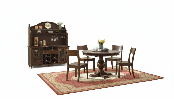 Eetkamer compleet set tafel dressoir 4x stoel set 7-delig. Eettafel hout nieuw