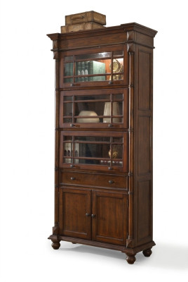 Klassieke boekenkast bibliotheek vitrine vitrinekast kast glazen kast