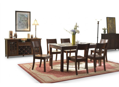Eettafel 6x stoelen Wijnkast 8 delig Eetkamer set Groep Garnituur Tafel