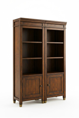 Set met 2 vitrines, vitrinekast, vitrines voor in de woonkamer, displayrek ontwerp, planken.