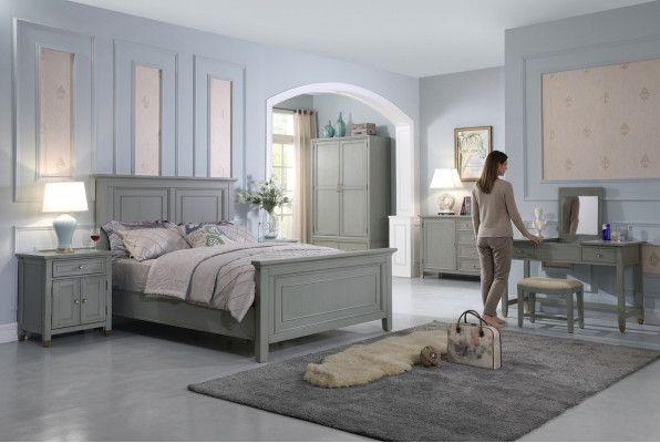 Slaapkamer nachtkastjes 3 stuks set ontwerp luxe bed hout tweepersoonsbed nieuw meubilair