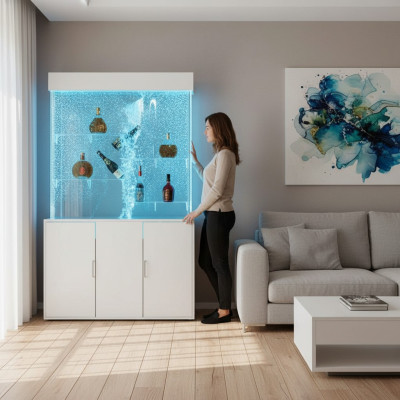 Kantoor scheidingswand waterval muur zuilen watervale scheidingswanden plank