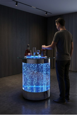 Tafel LED-bar Watermuur Barbalie Rek Meubels Verlichte salontafel