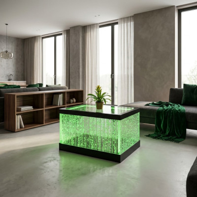 Tafel Salontafel Ontwerp Water zuilen zuil Waterbank Tafels LED