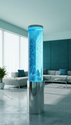 Luxe zuil waterzuilen watermuur zuilen 220cm roestvrij staal