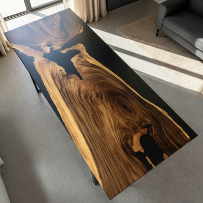 Luxe tafels Eettafel River Table Massief Tafels 240x100 Riviertafel Echt