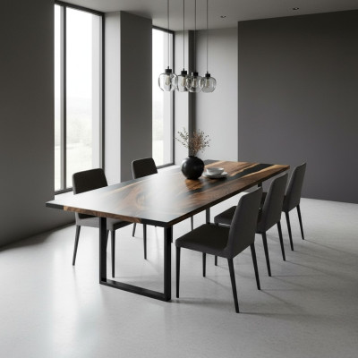 Luxe Design Epoxyhars Eettafel River Table Echt Hout Massieve Tafels