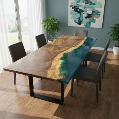 Eettafel River Table Echt hout Riviertafel 241x100 Massieve tafels